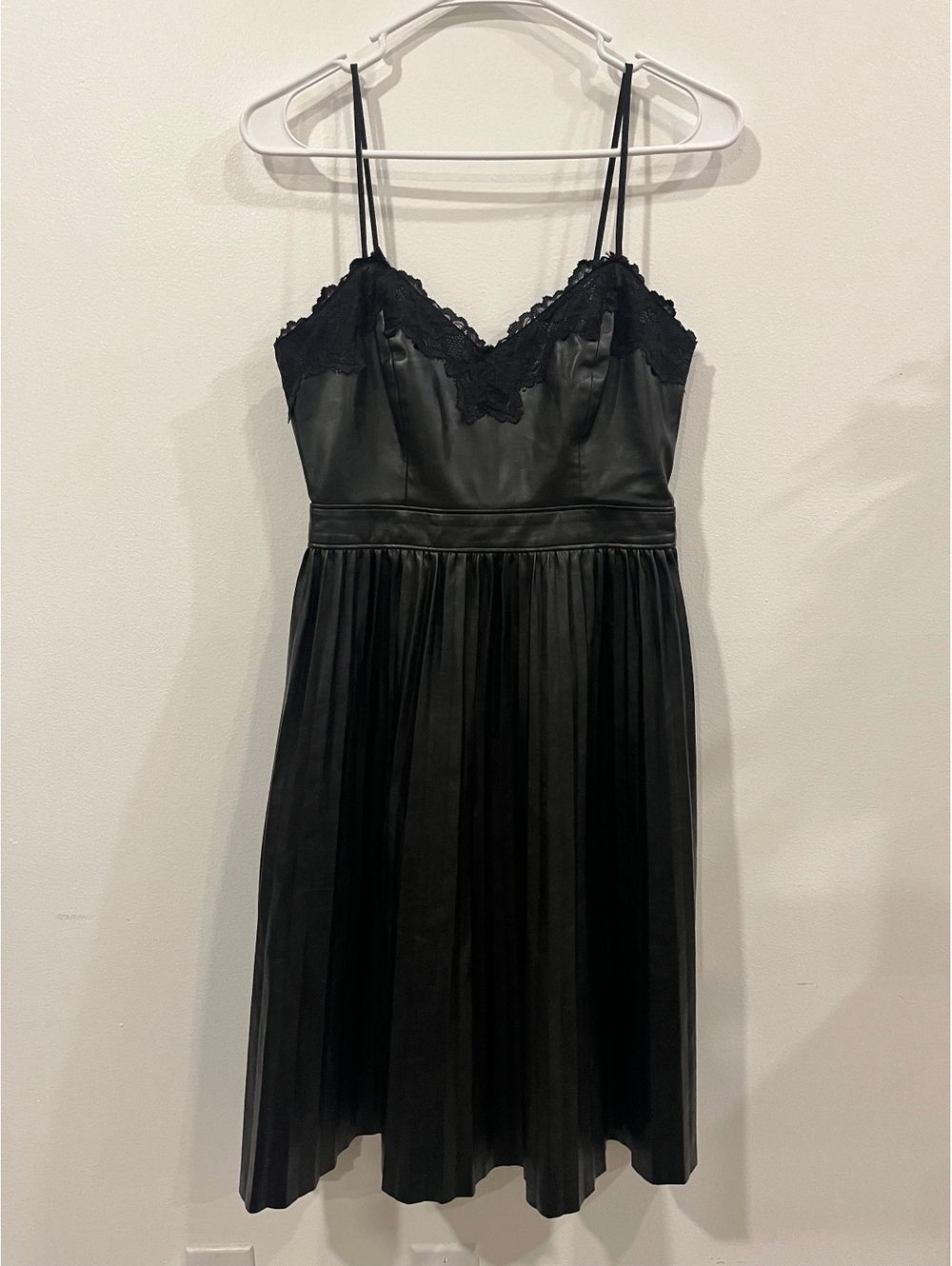Express Black Sleeveless Lace Trim Midi Dress